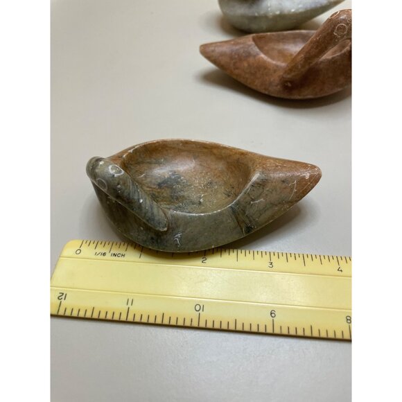 Vintage Hand-Carved Soapstone Duck Figurines Set Of 3 - Picture 7 of 9